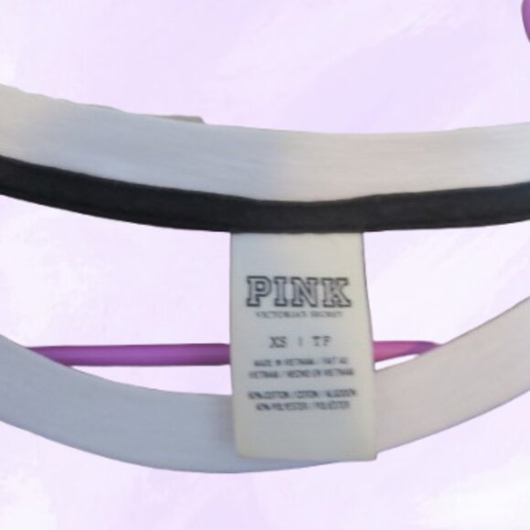 PINK Victoria's Secret outline pink sequined 86 t-shirt "pink" down sleeves XS - Picture 4 of 8